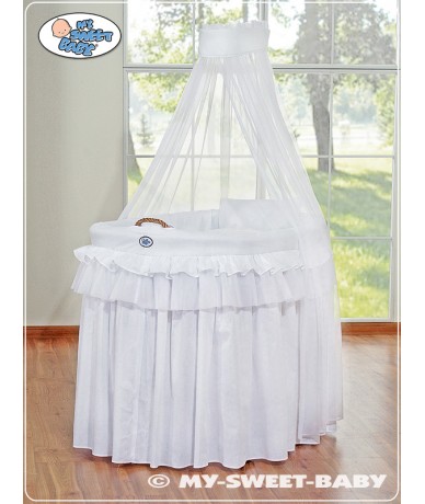 Baby moses basket with sales drape