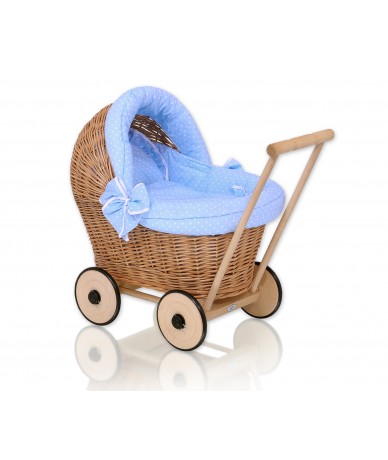 Wicker dolls' pram with...