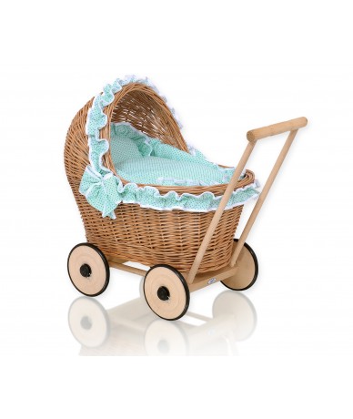 Wicker dolls' pram with...