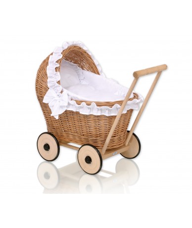 Wicker dolls' pram with...